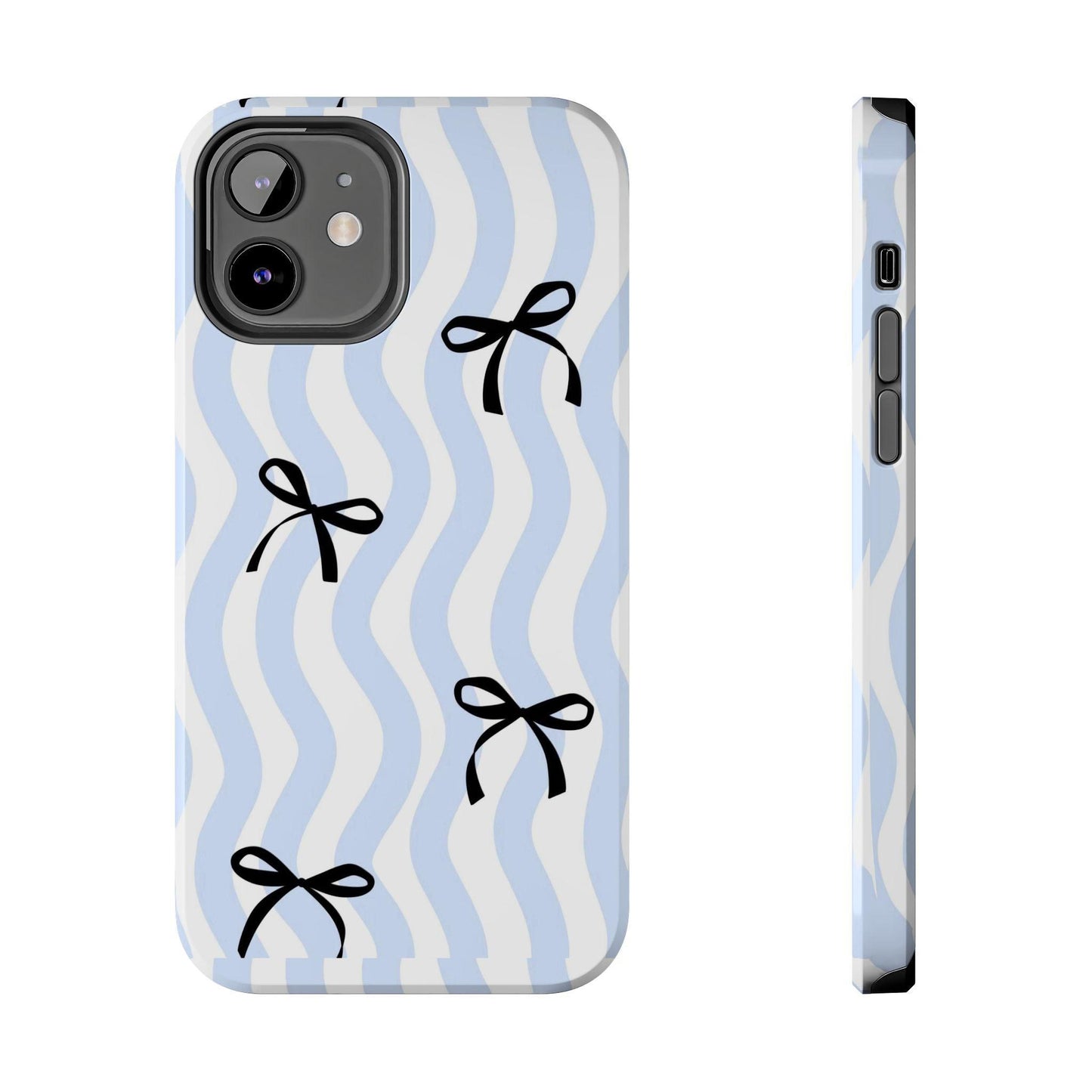 Bowtiful Blue Wavy Bliss Tough iPhone Cases