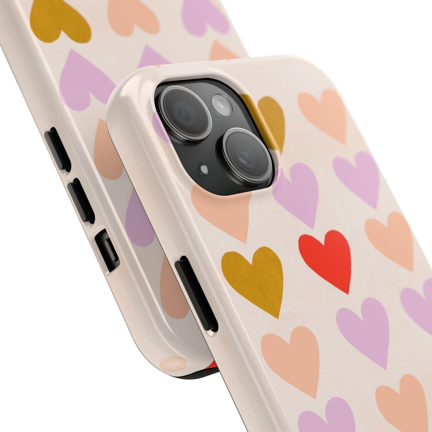 Cutesy Hearts Tough iPhone Cases