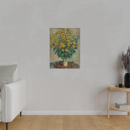 Claude Monet's Jerusalem Artichoke Flowers (1880) - Matte Canvas, Stretched, 0.75"