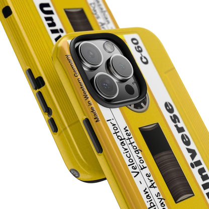 Retro Yellow Cassette Tape iPhone Cases