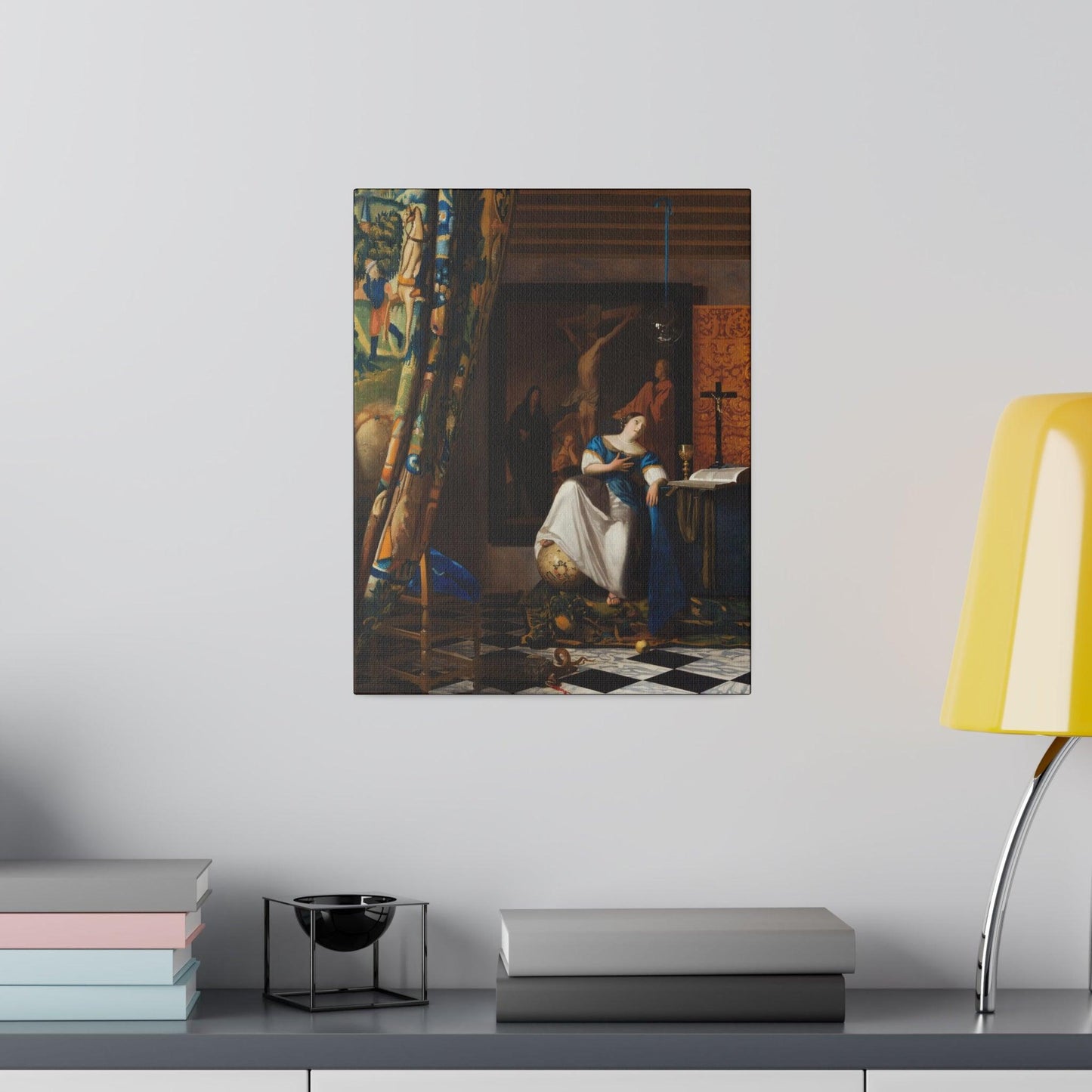 Allegory of the Catholic Faith circa 1670 by Johannes Vermeer on a Matte Canvas Stretched 0.75