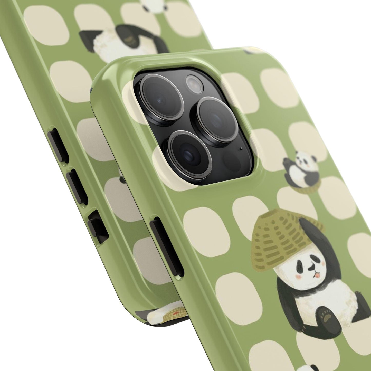 Bamboo Basket Pandas iPhone Cases