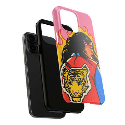 Fierce Femme Flames Tough iPhone Cases