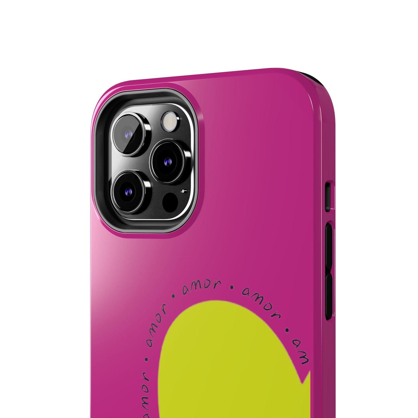 Amor Neon Heart Tough iPhone Cases