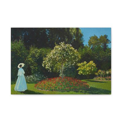 Claude Monet's Lady in the garden (1867) - Canvas Gallery Wraps