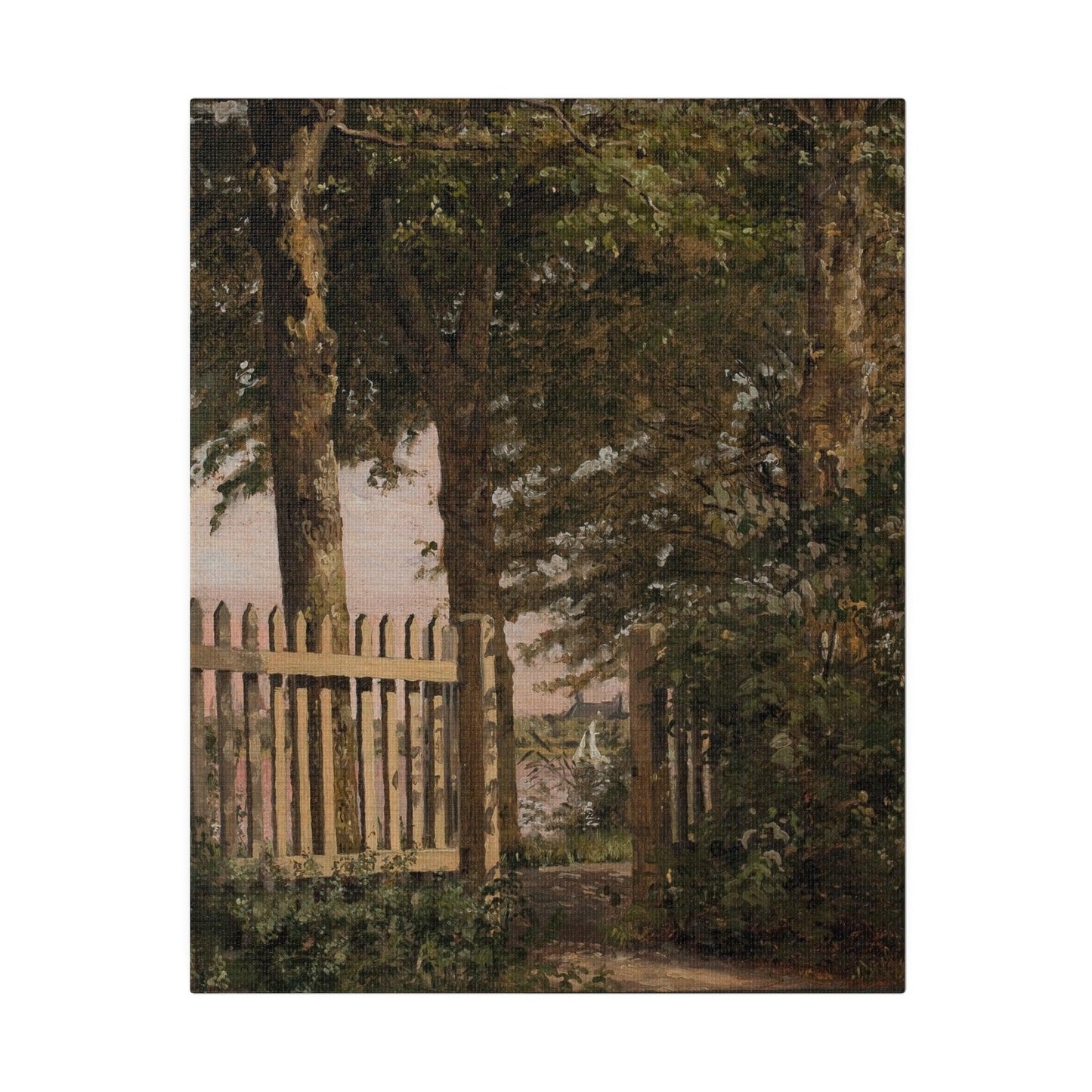 The Garden Gate of the Artist's Home at Blegdammen by Christen Købke - Matte Canvas, Stretched, 0.75"