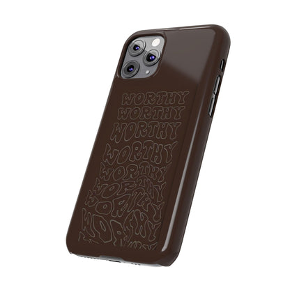 Worthy Brown Slim iPhone Cases