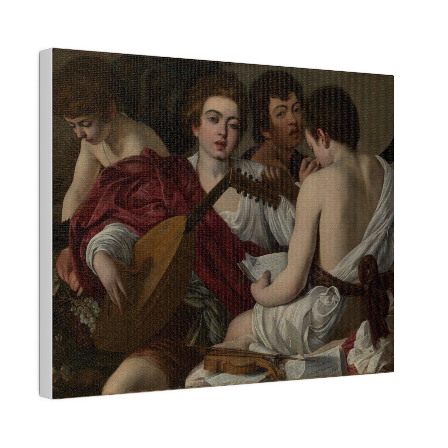 The Musicians by Caravaggio by Caravaggio (Michelangelo Merisi) - Matte Canvas, Stretched, 0.75"