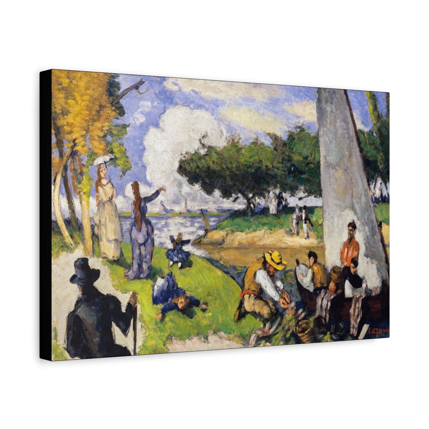 Paul Cézanne's The Fishermen (1875) - Matte Canvas, Stretched, 1.25"