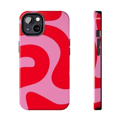 Pop Pink Swirls Tough iPhone Cases