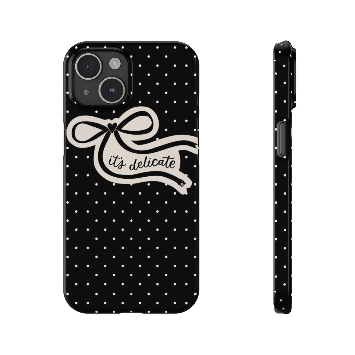 Polka Bow Elegance iPhone Cases