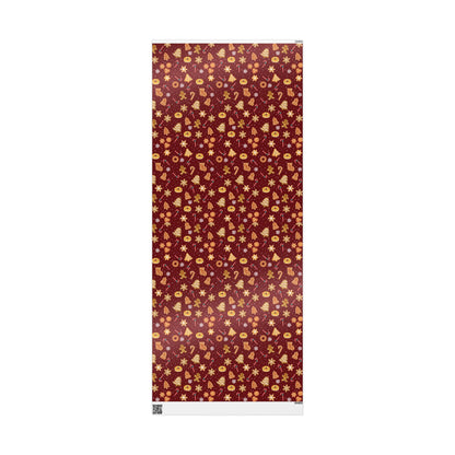 The Cookie Wonderland Burgundy Wrapping Paper