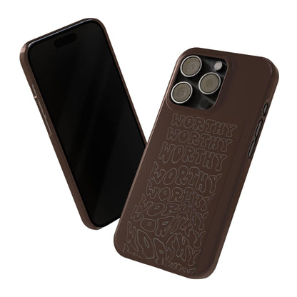 Worthy Brown Slim iPhone Cases