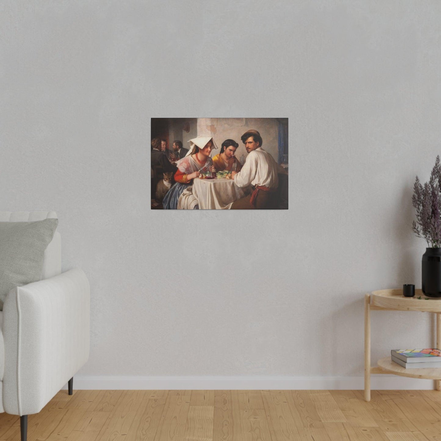 From a Roman osteria by Carl Bloch - Matte Canvas, Stretched, 0.75"