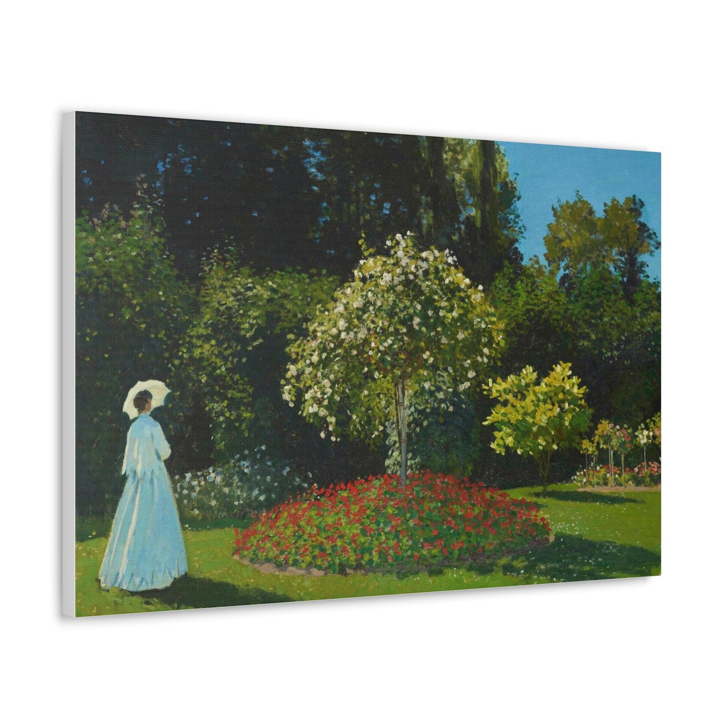 Claude Monet's Lady in the garden (1867) - Canvas Gallery Wraps