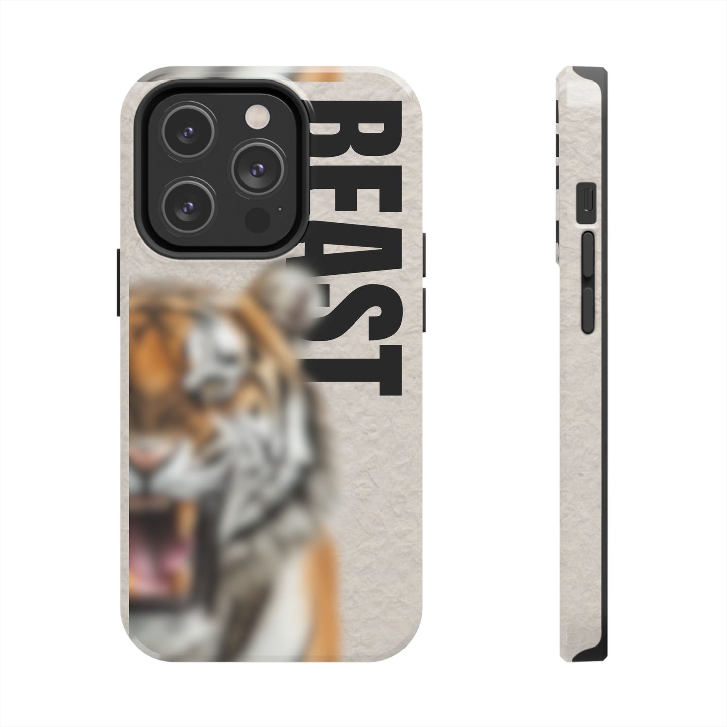 Beast Tough Phone Case - Fierce Tiger Design for Animal Lovers