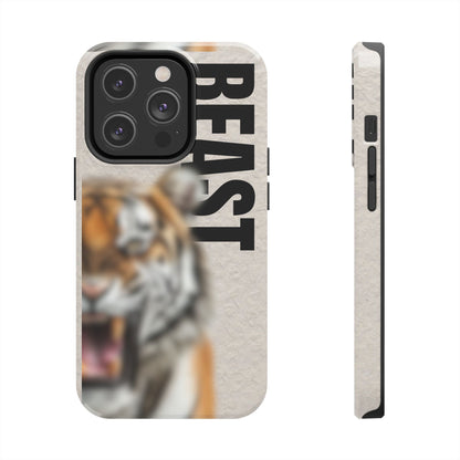 Beast Tough Phone Case - Fierce Tiger Design for Animal Lovers