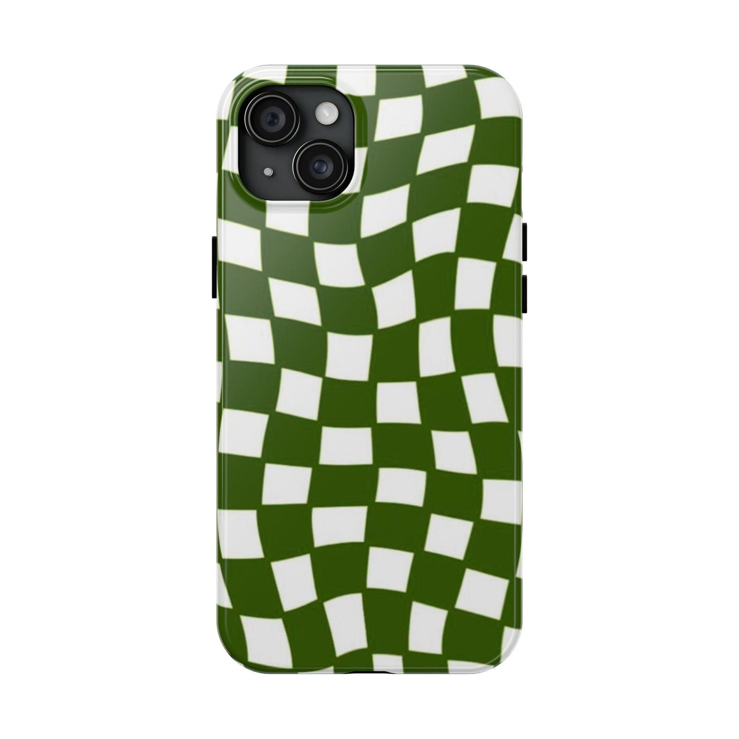 Green Checkmates Tough iPhone Cases