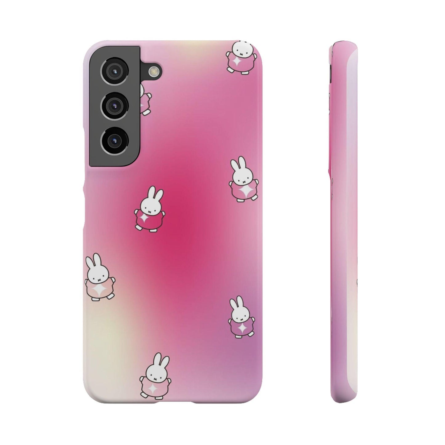 The Bunny Aura Pink Snap Cases