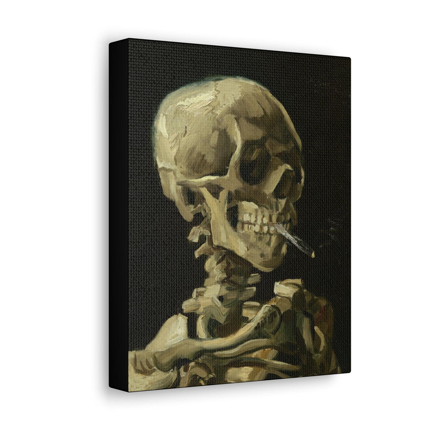 Vincent van Gogh - Head of a skeleton with a burning cigarette - Canvas Gallery Wraps