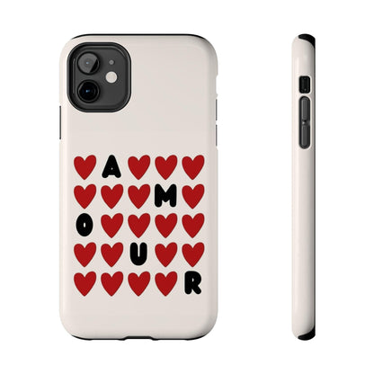 Amour Valentines Hearts Tough iPhone Cases