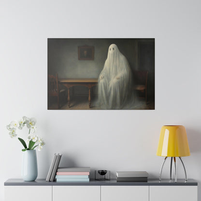 Ghost in the living room painting art furniture - Matte Canvas, Stretched, 0.75"