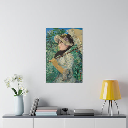 Jeanne Spring (1881) painting in high resolution by Edouard Manet - Matte Canvas, Stretched, 0.75"