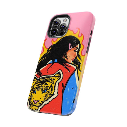 Fierce Femme Flames Tough iPhone Cases