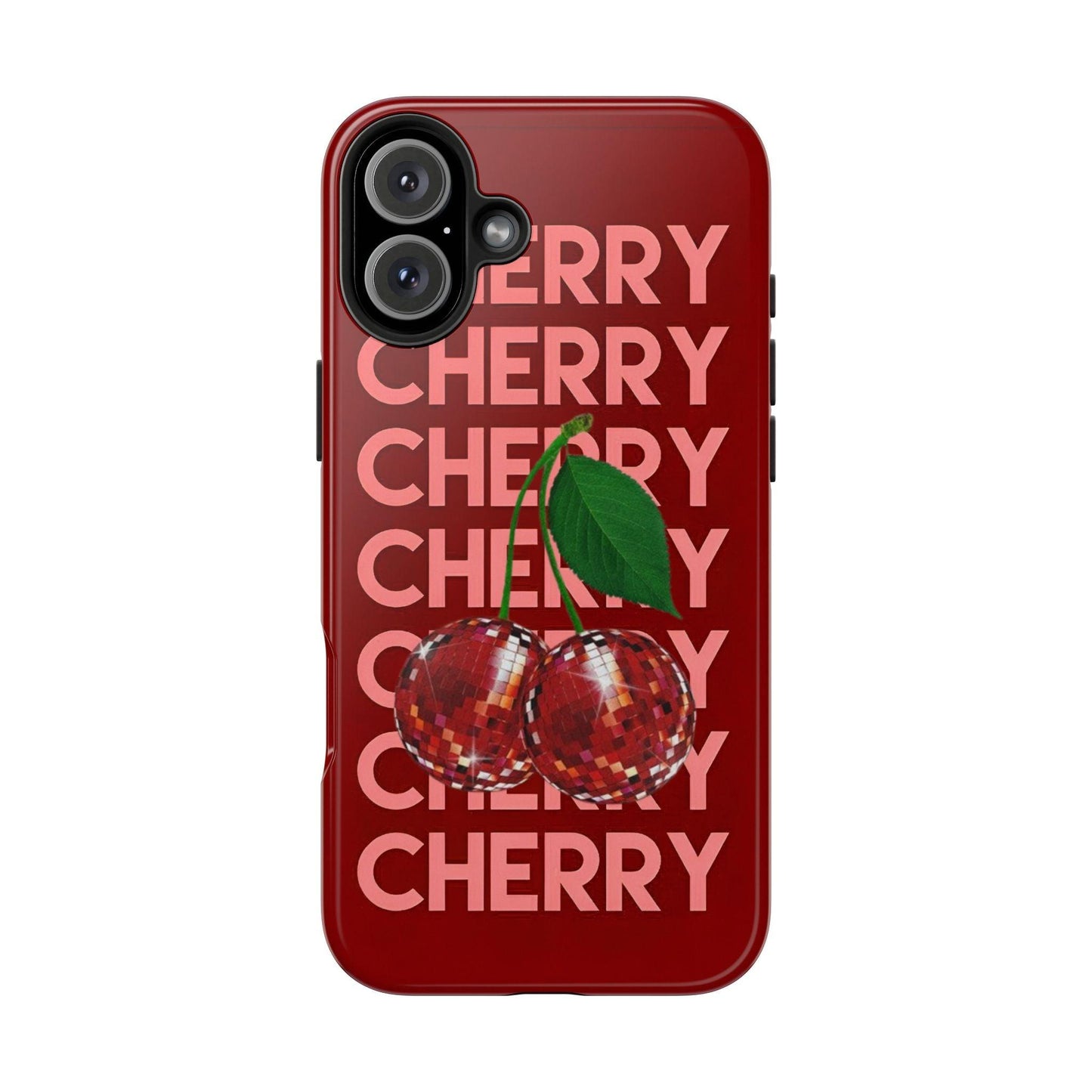 Cherries Disco Inspo iPhone Cases in Cherry Red