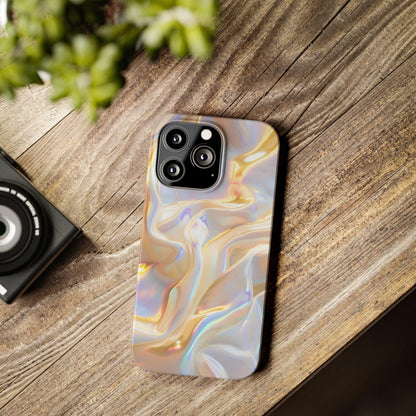 Iridescent Silk Flow Slim iPhone Cases