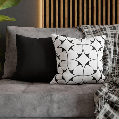 Opulent Symmetry Monochrome Pillowcase – Elevate Your Decor with Luxurious Black & White Style