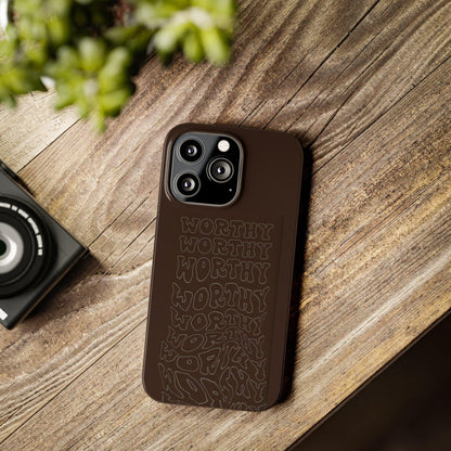 Worthy Brown Slim iPhone Cases