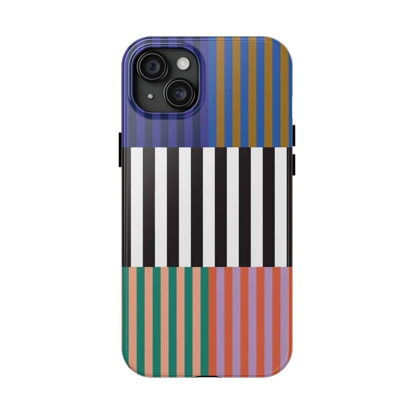 Striped Colorblock Symphony Tough iPhone Cases