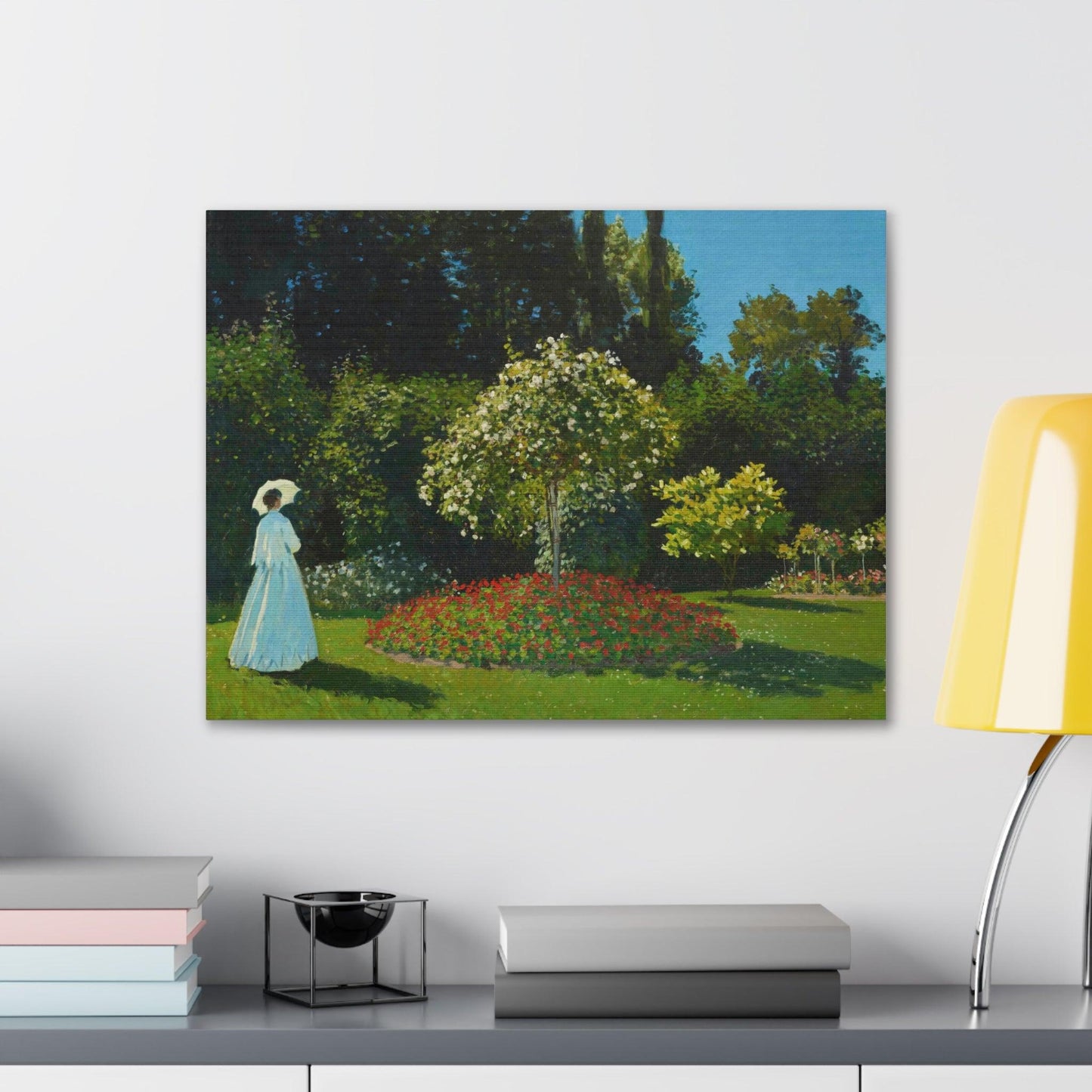 Claude Monet's Lady in the garden (1867) - Canvas Gallery Wraps