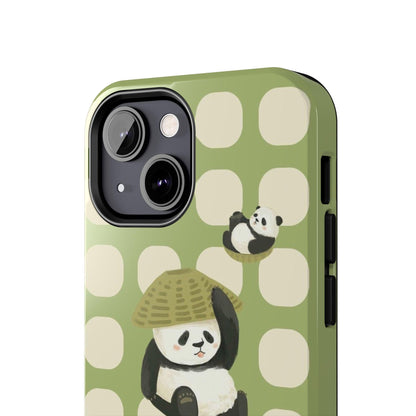 Bamboo Basket Pandas iPhone Cases