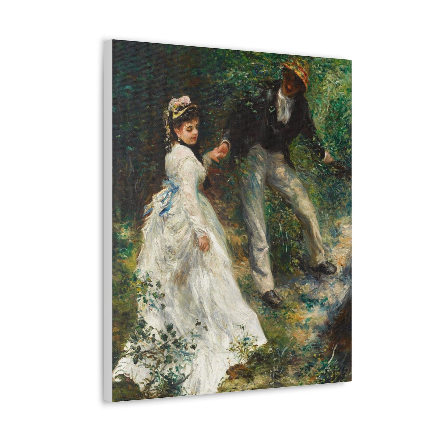 La Promenade (1870) by Pierre-Auguste Renoir - Canvas Gallery Wraps