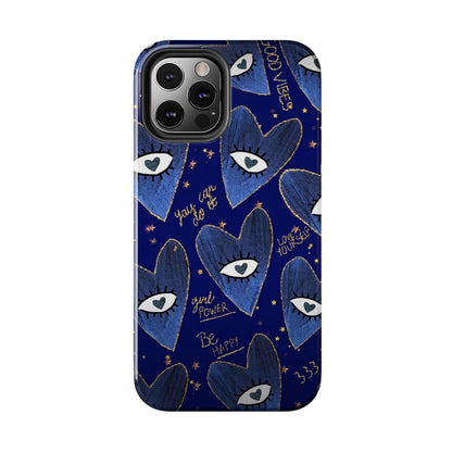 Lucky Midnight Blue Eyes Tough iPhone Cases