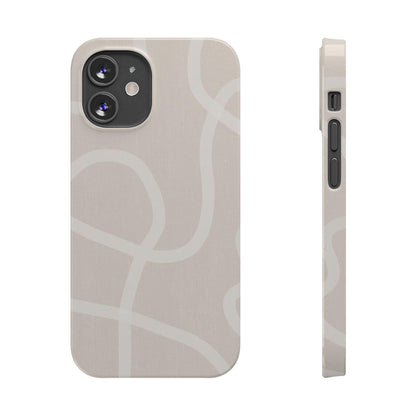 Luxe Minimalist Swirl - Cream Edition Slim iPhone Cases