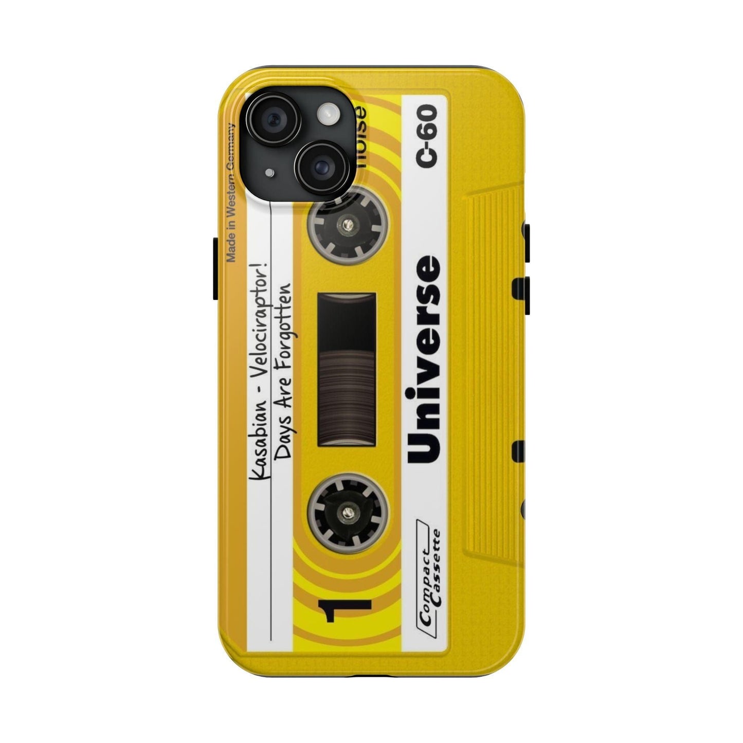 Retro Yellow Cassette Tape iPhone Cases