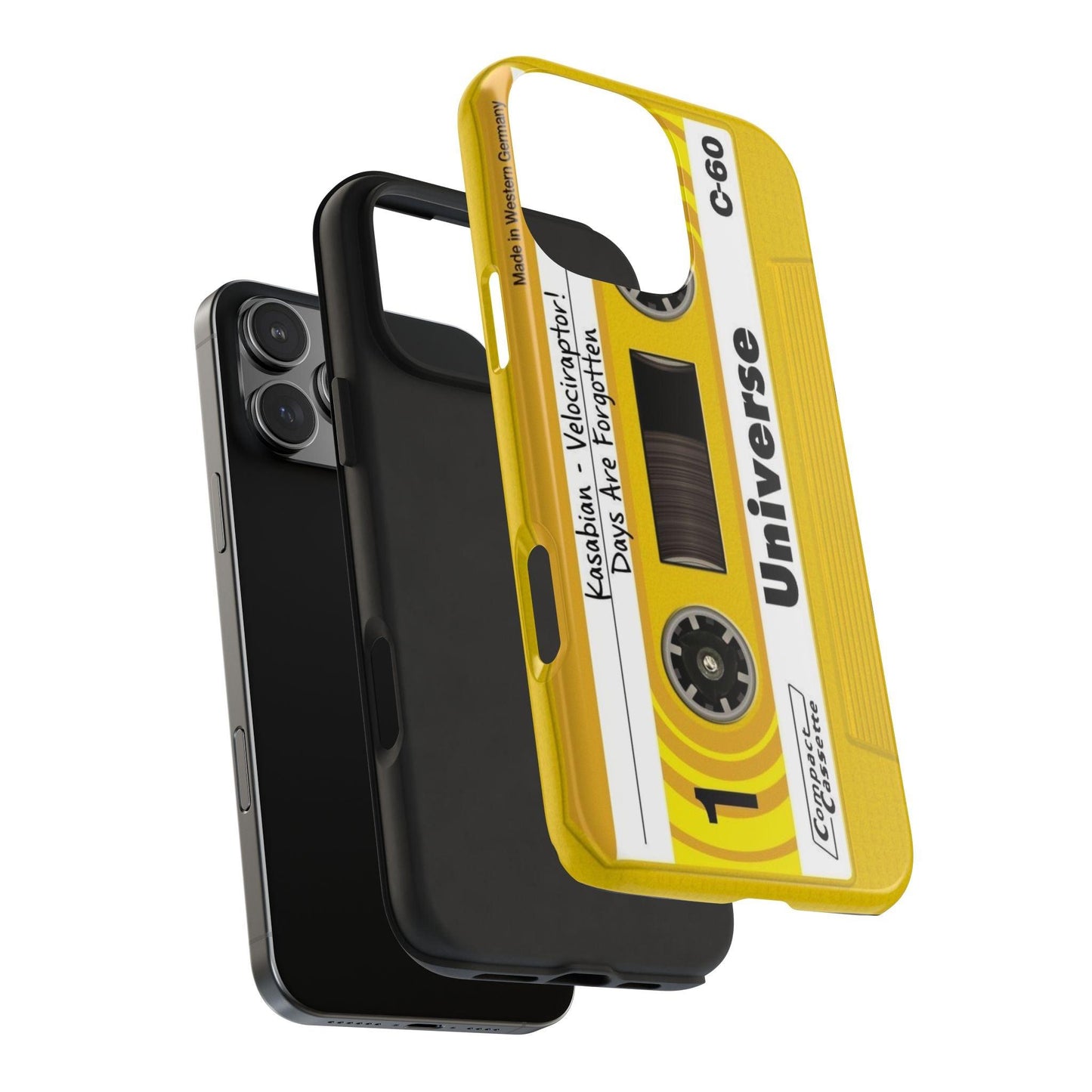 Retro Yellow Cassette Tape iPhone Cases