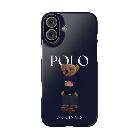 Polo Originals Navy Blue Teddy Slim iPhone Cases