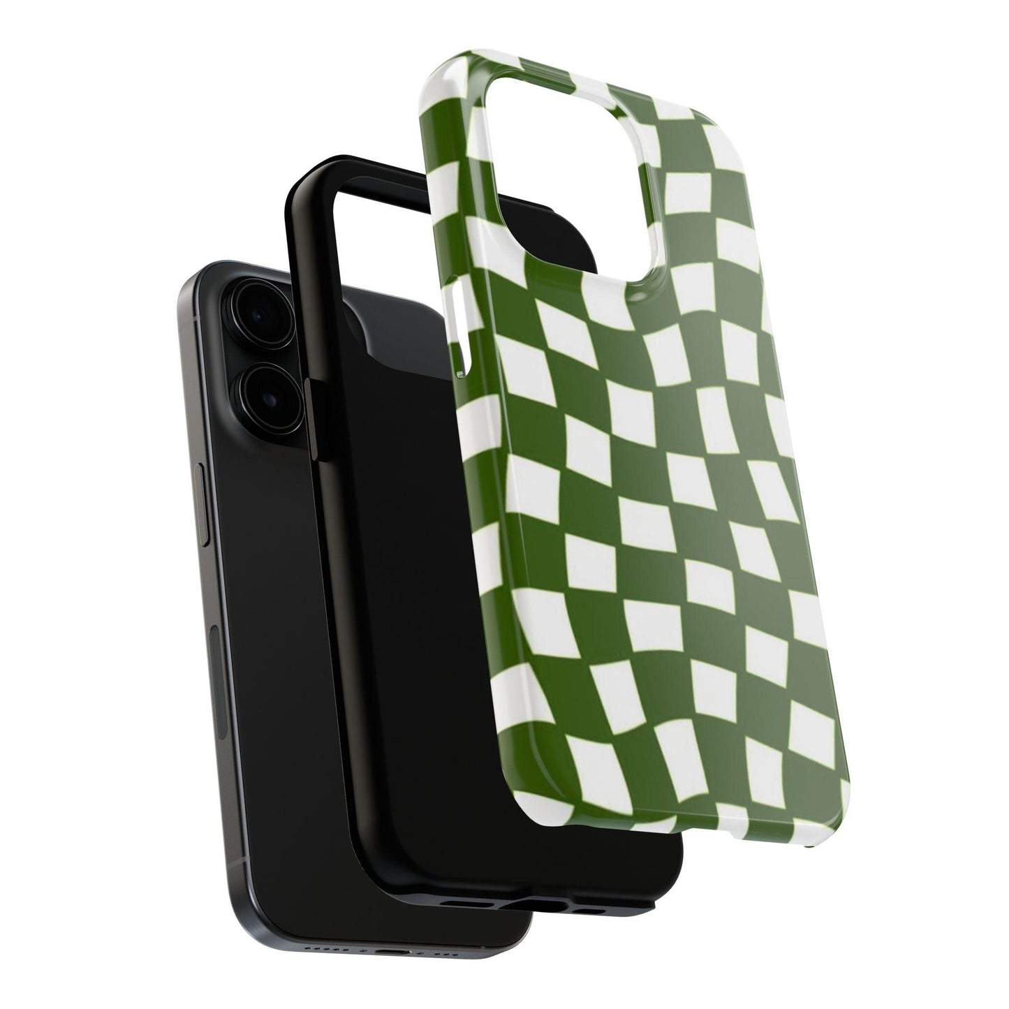 Green Checkmates Tough iPhone Cases