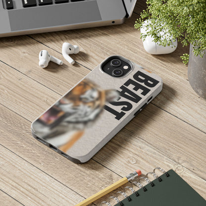 Beast Tough Phone Case - Fierce Tiger Design for Animal Lovers