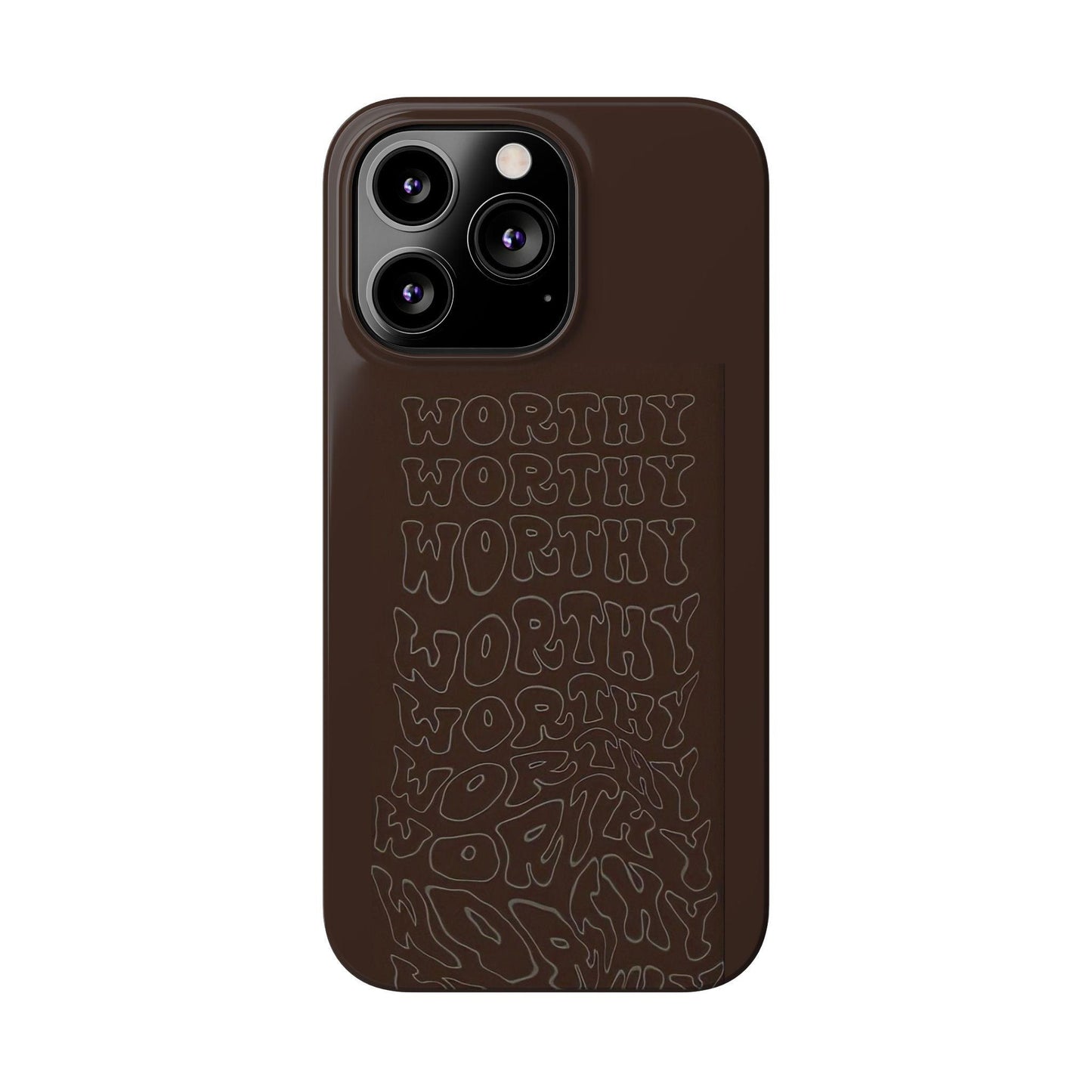 Worthy Brown Slim iPhone Cases