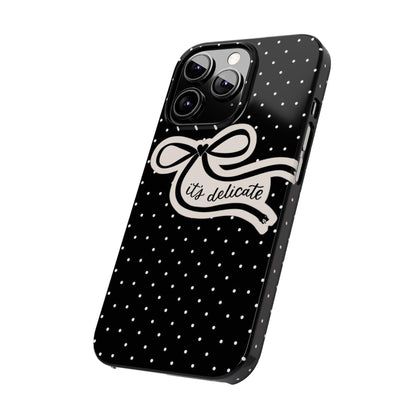 Polka Bow Elegance iPhone Cases