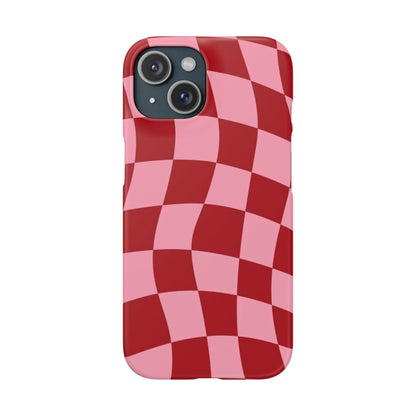 Twist & Check Red Snap iPhone Cases