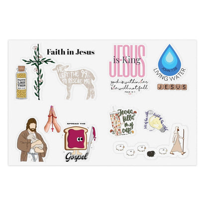 Faith in Jesus Sticker Sheets for Believers. Used for iPhone/iPad/Notebbooks/Scarpbooks