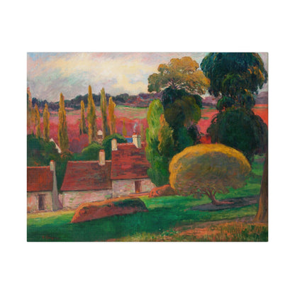 A Farm in Brittany (ca. 1894) by Paul Gauguin - Matte Canvas, Stretched, 0.75"