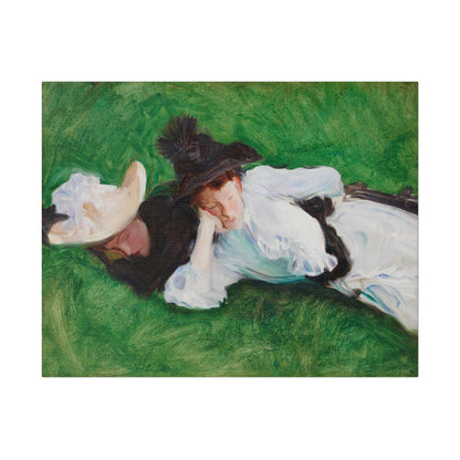 Two Girls on a Lawn (ca. 1889) by John Singer Sargent - Matte Canvas, Stretched, 0.75"