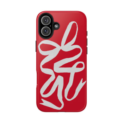 Bow Ribbon Red iPhone Cases